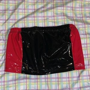 Cute Leather Tube Top